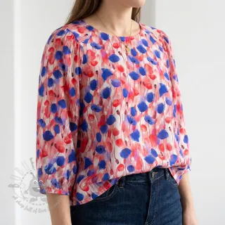 Viskoza RAYON POPLIN Poppys design A