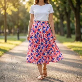 Viskoza RAYON POPLIN Poppys design A