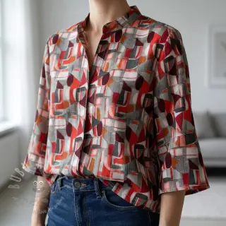 Viskoza RAYON POPLIN Leona design C