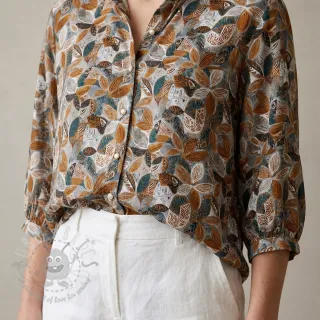 Viskoza RAYON POPLIN Floral design E