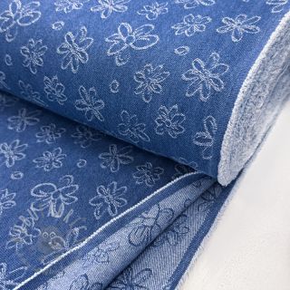 JEANS DENIM JACQUARD Flower dark jeans