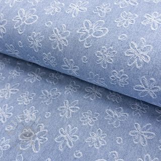 JEANS DENIM JACQUARD Flower light jeans