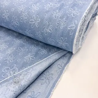 JEANS DENIM JACQUARD Flower light jeans