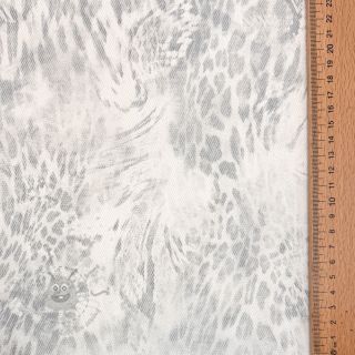 JEANS DENIM HEAVY Animal printed offwhite