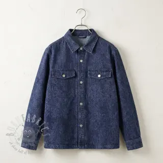 JEANS DENIM HEAVY Animal printed dark blue