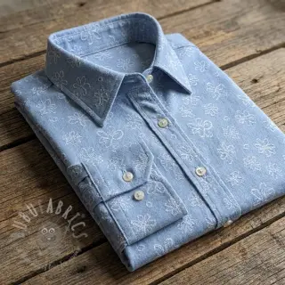 JEANS DENIM JACQUARD Flower light jeans