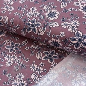 Triko materijal čupav SOFT Flowers old blush