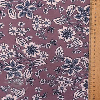 Triko materijal čupav SOFT Flowers old blush