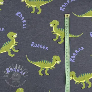 Jersey Dinosaurs indigo melange