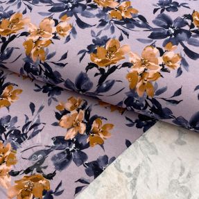 Triko Huge flowers lilac digital print