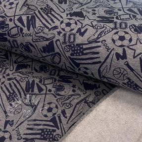 Triko materijal čupav Sports grey melange