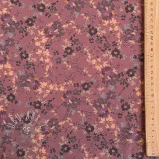 Viskoza ROSELLA STRETCH Tossed flowers rosewood digital print