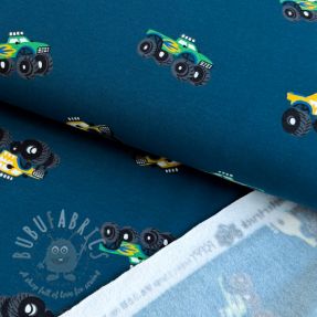 Triko materijal čupav SOFT Monstertruck indigo