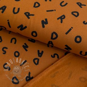 Triko materijal čupav SOFT Letters hazel