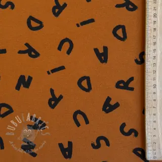 Triko materijal čupav SOFT Letters hazel