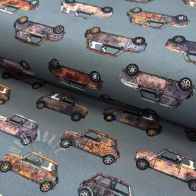 Dekorativna tkanina Cars blue shadow digital print