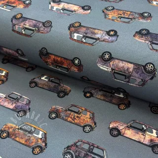 Dekorativna tkanina Cars blue shadow digital print
