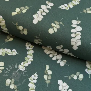 Dekorativna tkanina Eucalyptus dark green digital print
