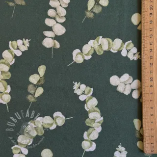 Dekorativna tkanina Eucalyptus dark green digital print