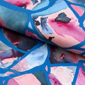 Pamuk SATIN Resonate blue digital print