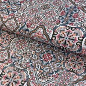 Dekorativna tkanina Mozaic navy digital print