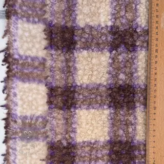 Tkanina za kapute BOUCLÉ checks grape