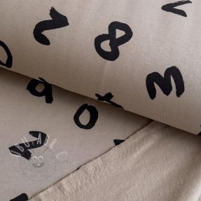 Triko materijal čupav JOGGING Numbers taupe