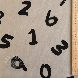Triko materijal čupav JOGGING Numbers taupe