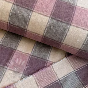 Tkanina za ženski kostim YARN DYED BRUSHED Check blush