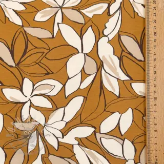 Triko Big flowers ochre digital print