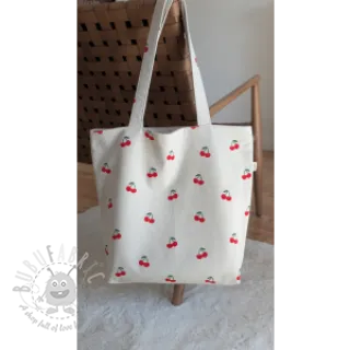 Dekorativna tkanina Linenlook Cherries natural