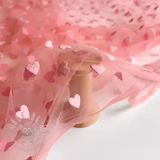 Til Flock shiny hearts old pink