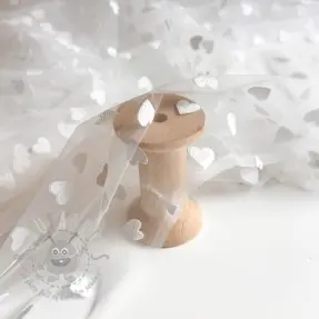 Til Flock shiny hearts offwhite