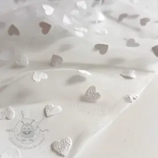 Til Flock shiny hearts offwhite