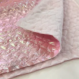 Prošivena tkanina Fancy hearts light pink