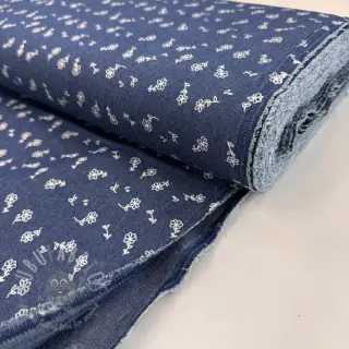 JEANS STRETCH Small retro flowers dark jeans