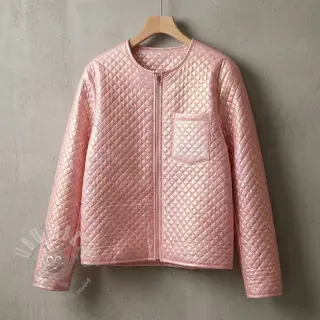 Prošivena tkanina Fancy diamonds light pink