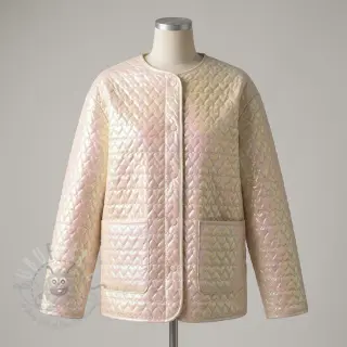 Prošivena tkanina Fancy hearts baby pink