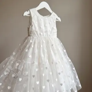 Til Flock shiny hearts offwhite