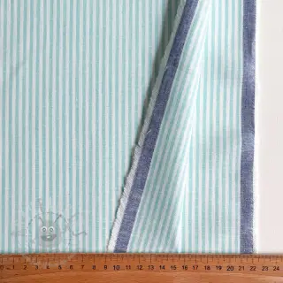 Lan s pamukom Stripe mint