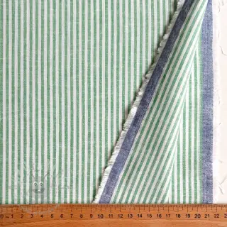 Lan s pamukom Stripe dark green