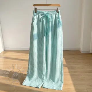 Lan s pamukom Stripe mint