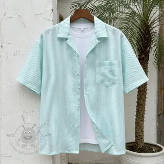 Lan s pamukom Stripe mint
