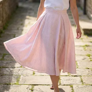 Lan s pamukom Stripe rose