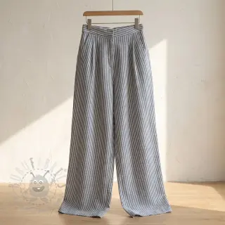 Lan s pamukom Stripe navy