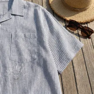 Lan s pamukom Stripe navy