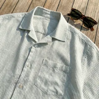 Lan s pamukom Stripe pastel green