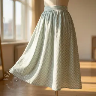 Lan s pamukom Stripe pastel green