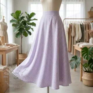 Lan s pamukom Stripe purple