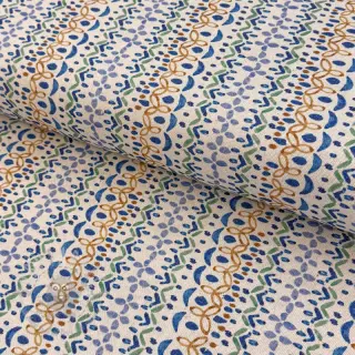 Dekorativna tkanina Linenlook Blue pattern digital print